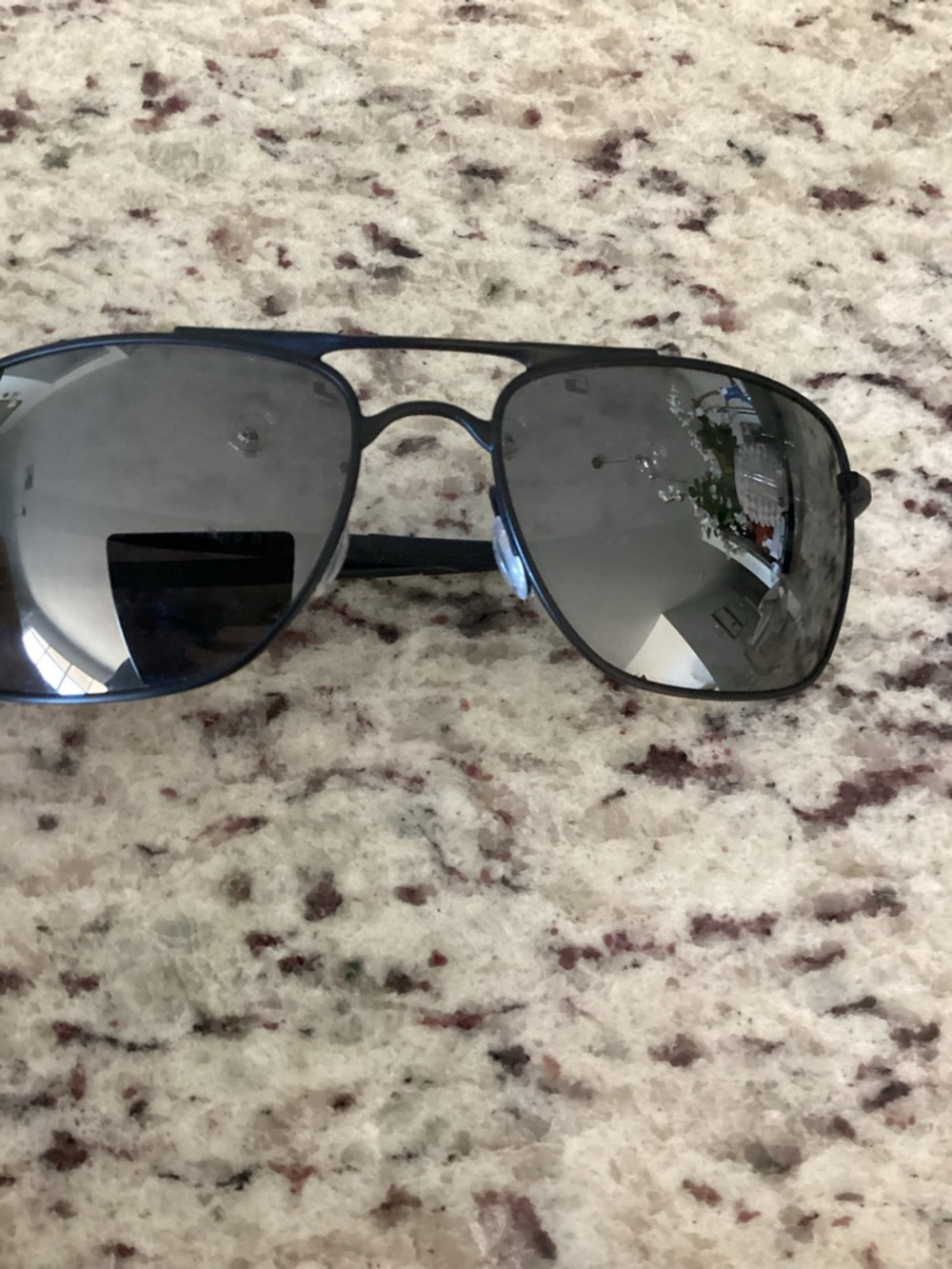 Oakley Men's Aviator Sunglasses Blue Frame with Gray Lenses
